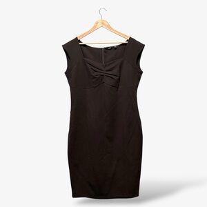 Betabrand Black Ponte Knit Dress BeautiFULL Shaping Bodycon Stretch Size 2XL